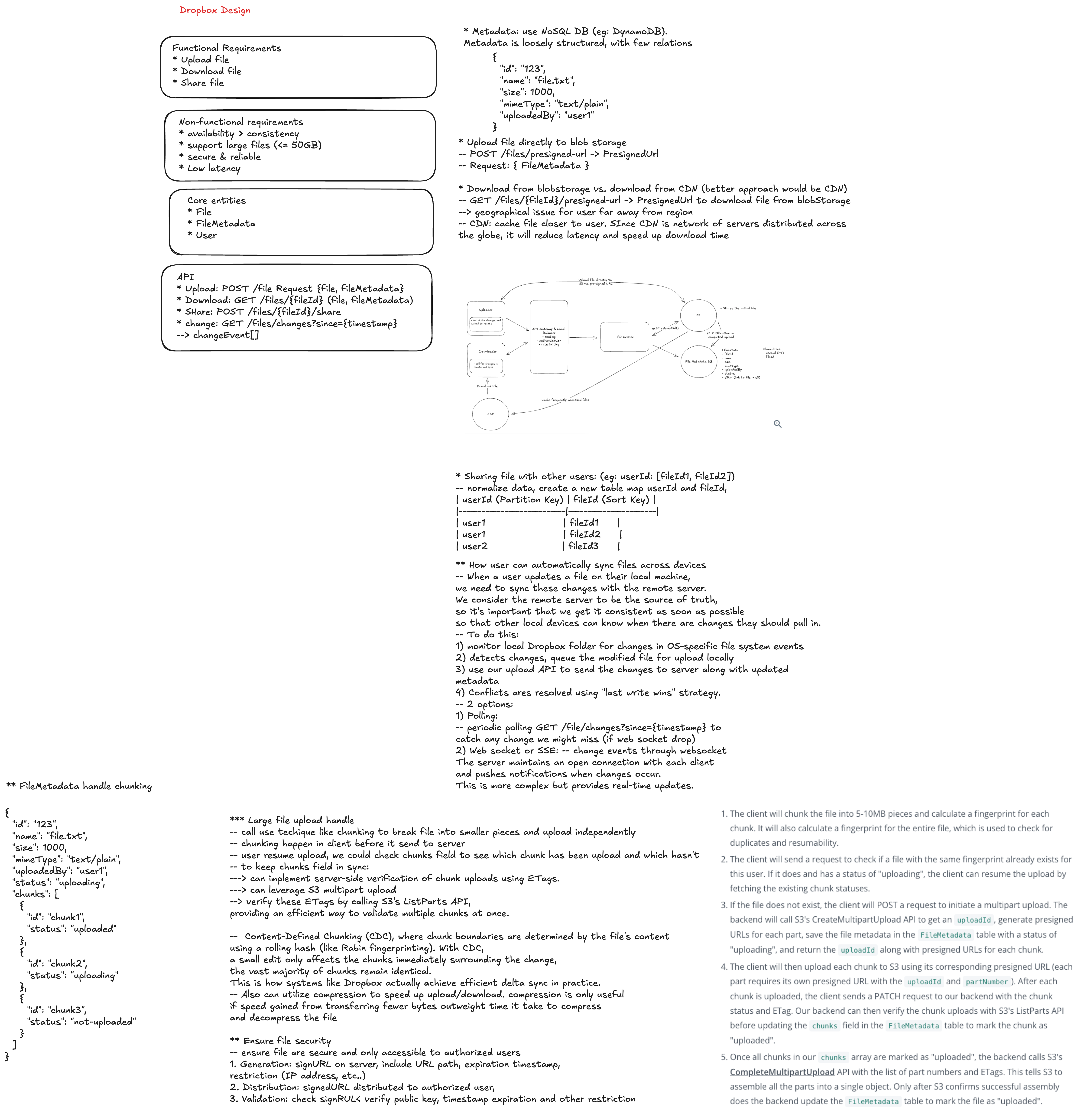 Dropbox architecture and request flow