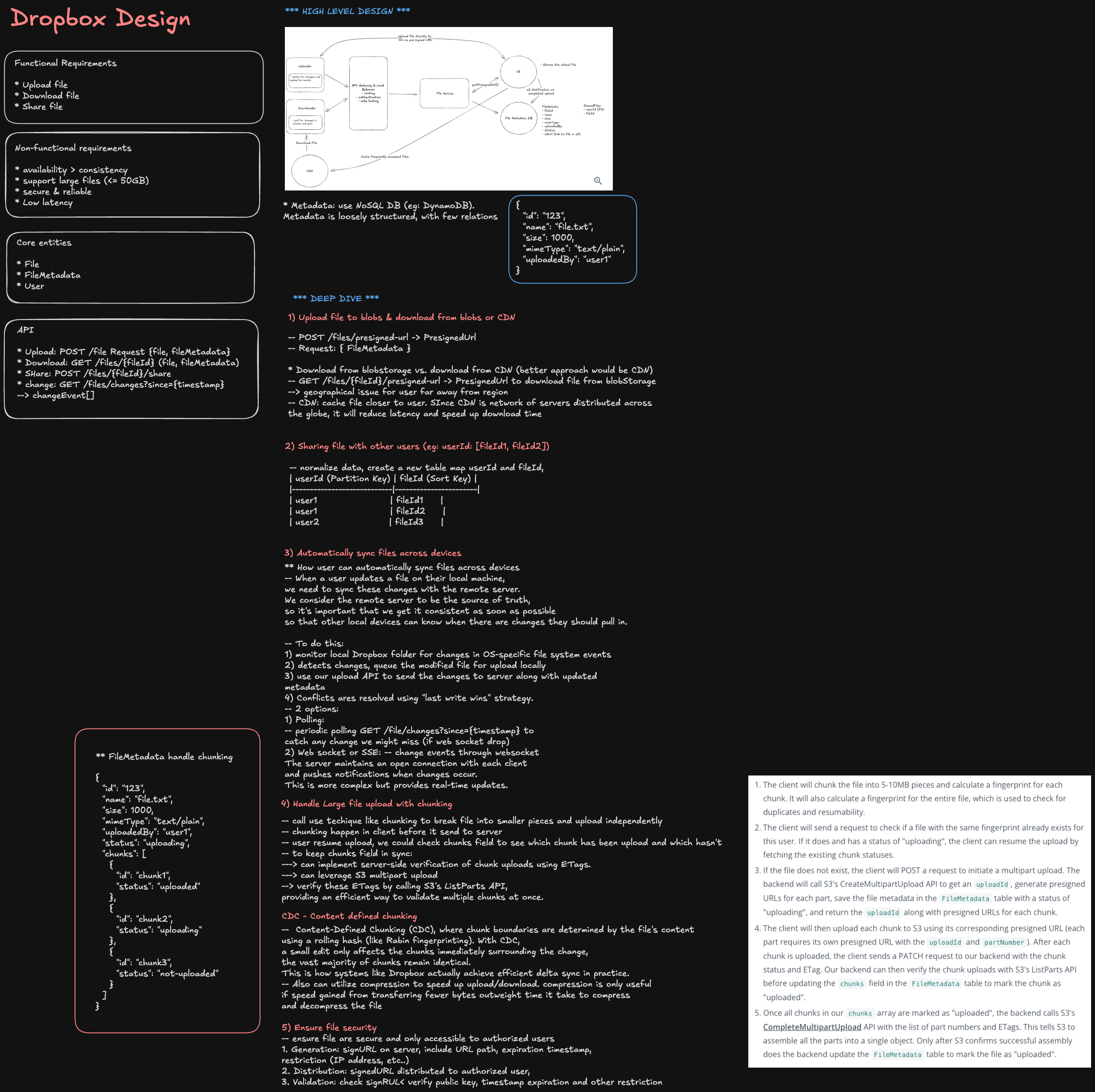 Dropbox architecture and request flow