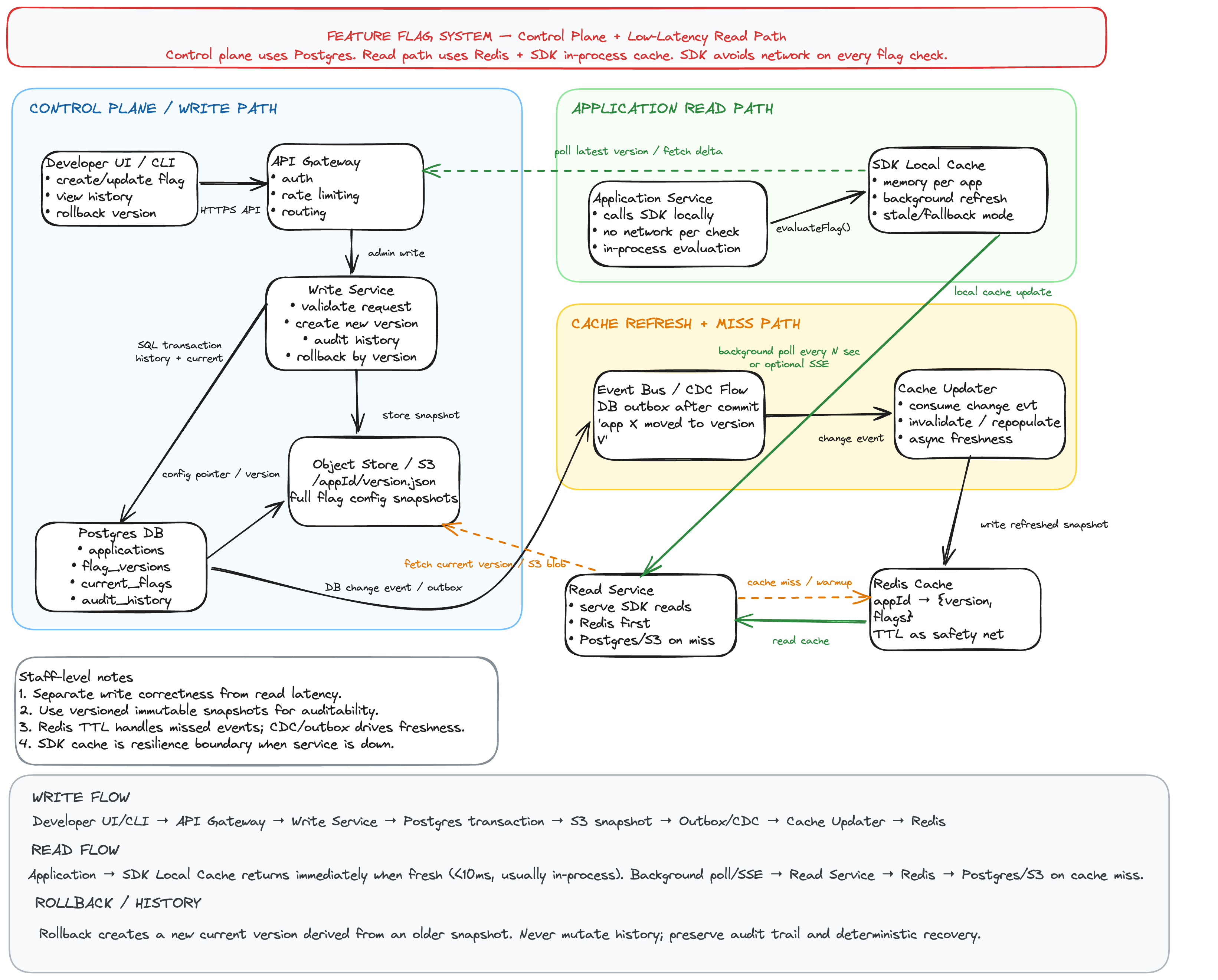 High level architecture and request flow
