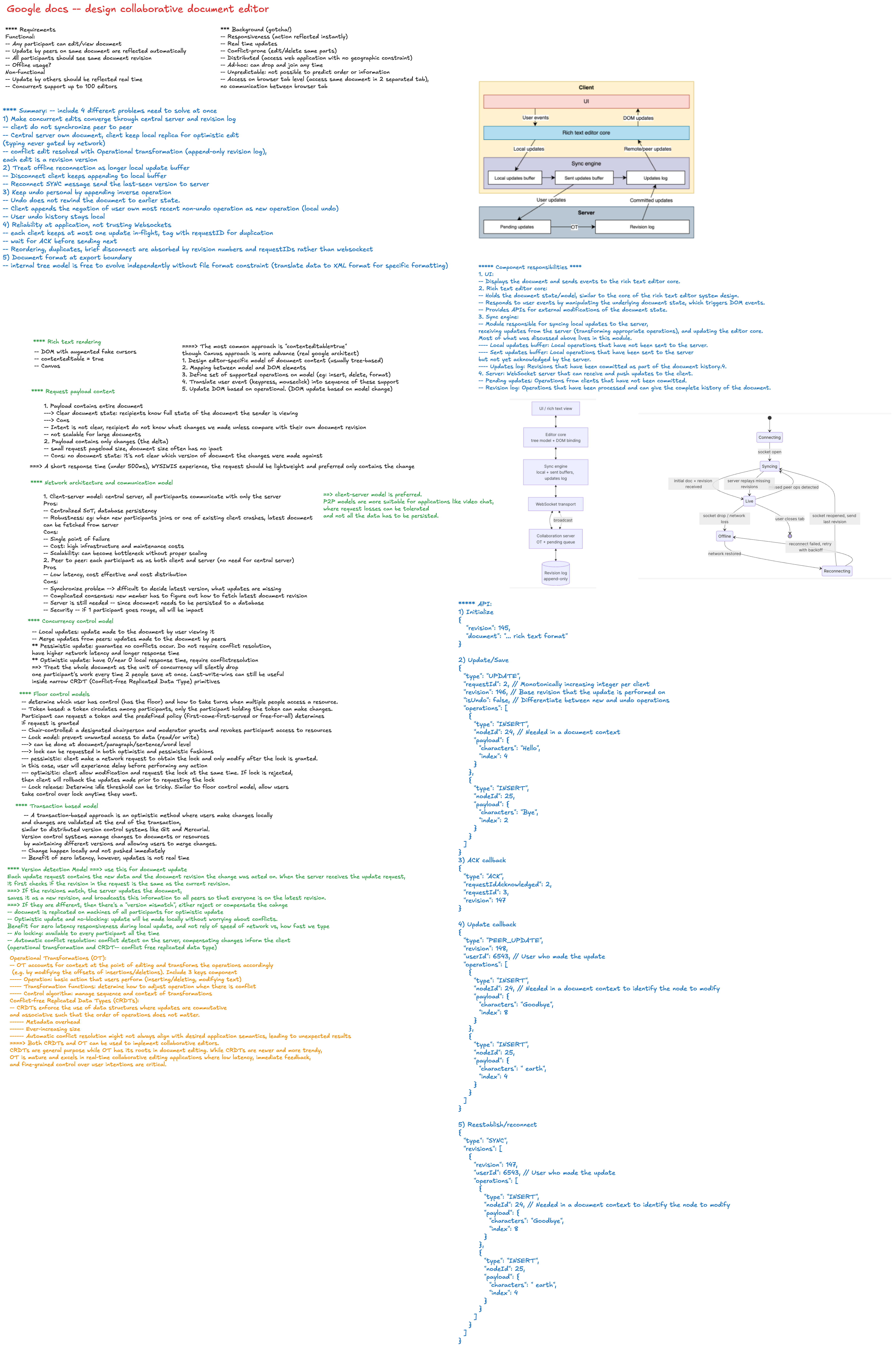 Google docs architecture and request flow
