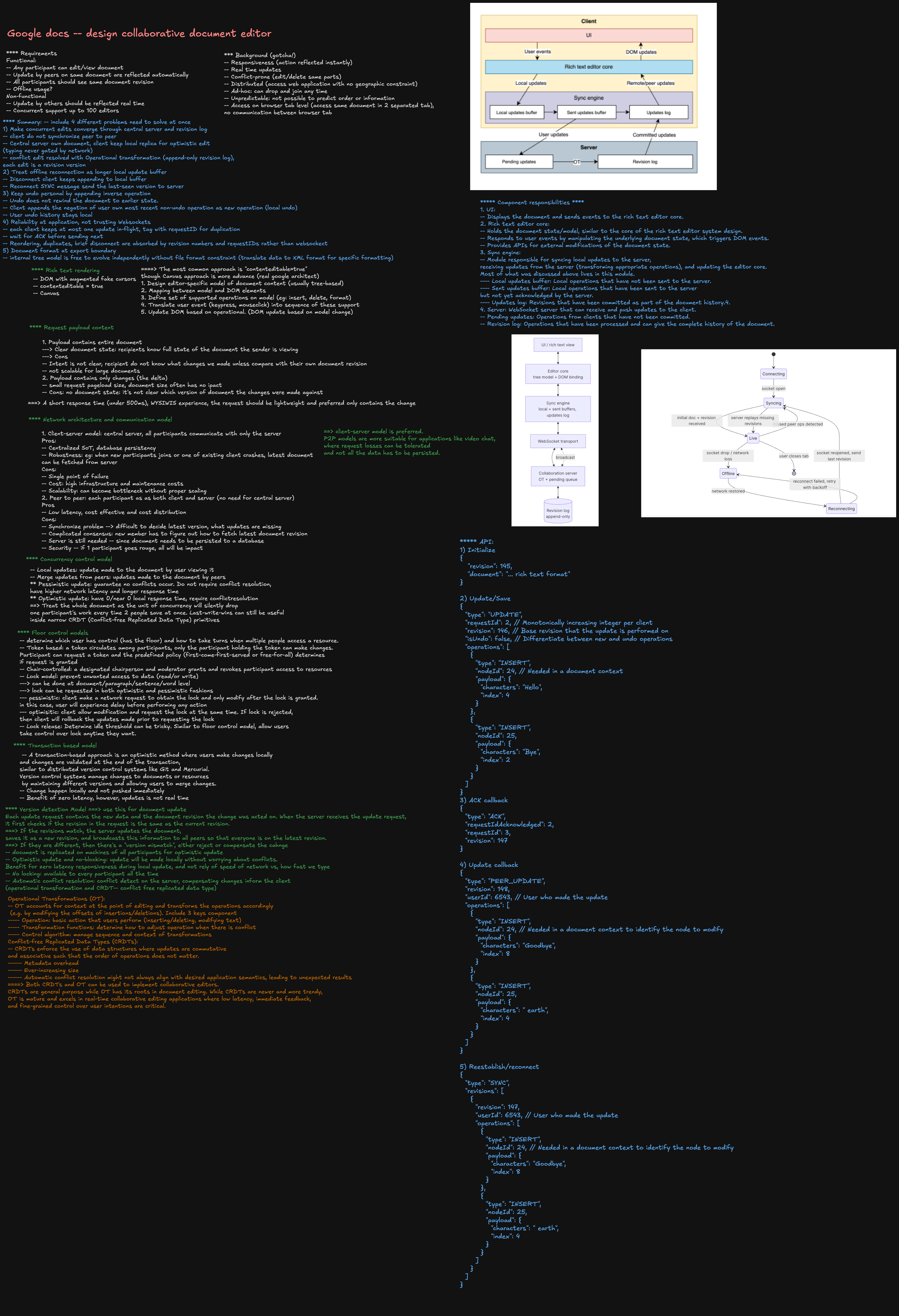 Google docs architecture and request flow