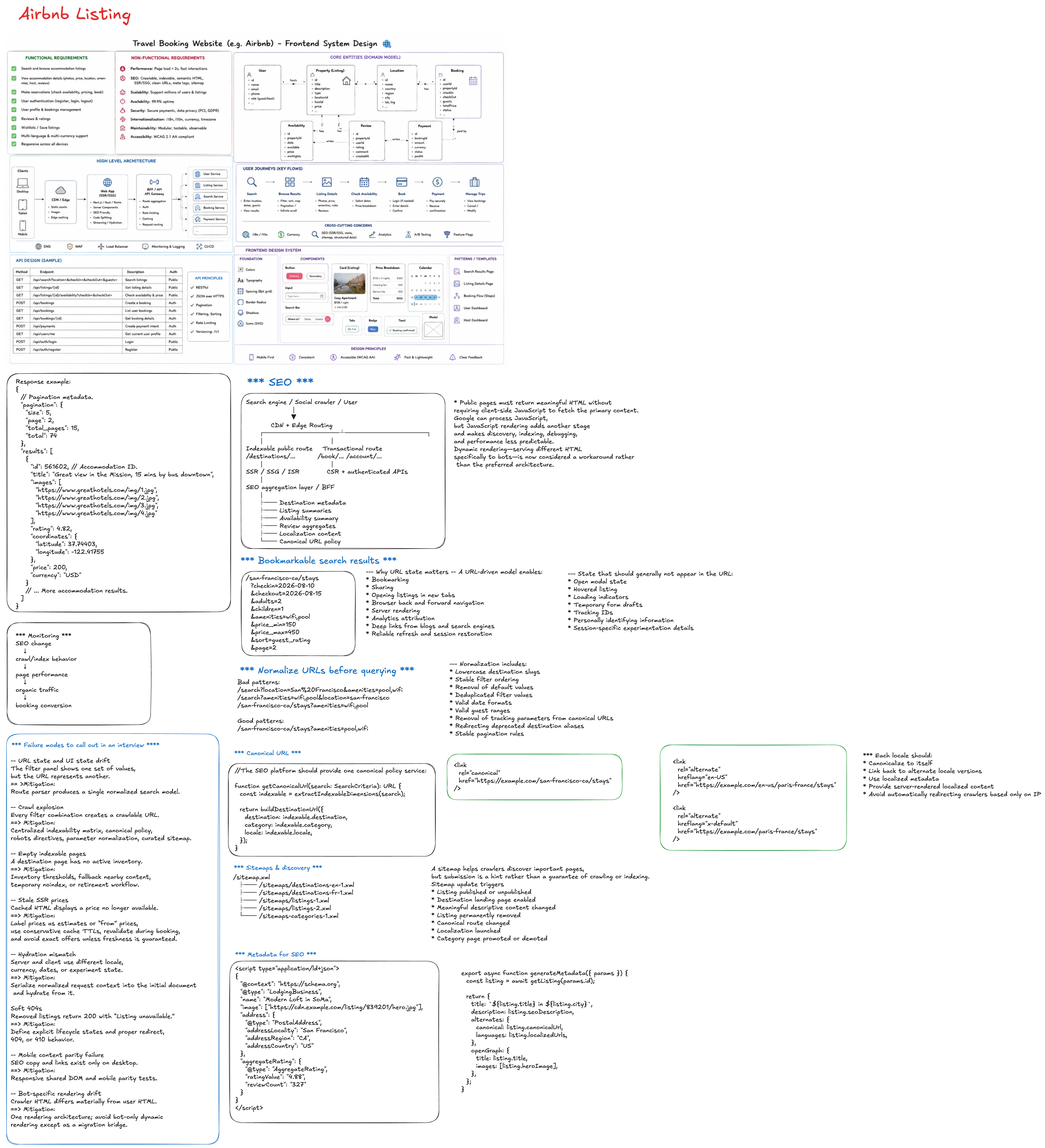 High level booking flow and UI architecture